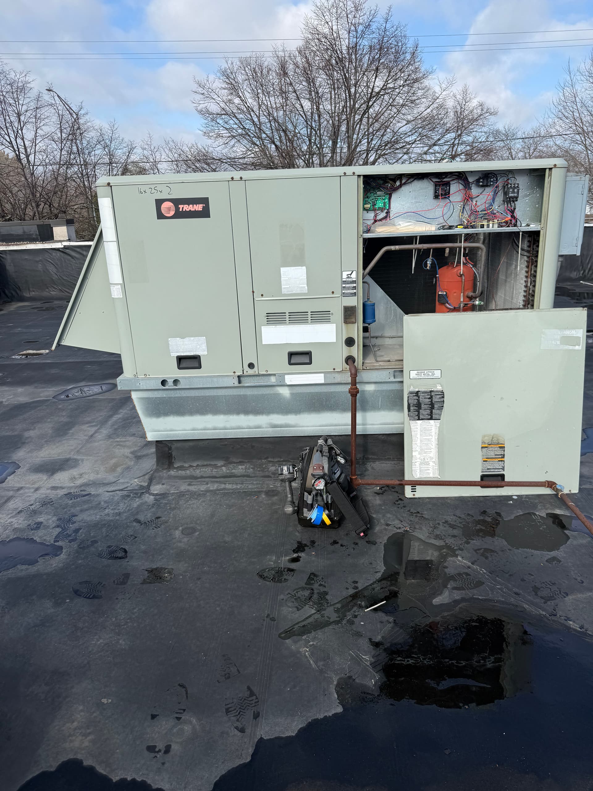 Commercial Rooftop AC Repair with Damaged Coils Fixed image